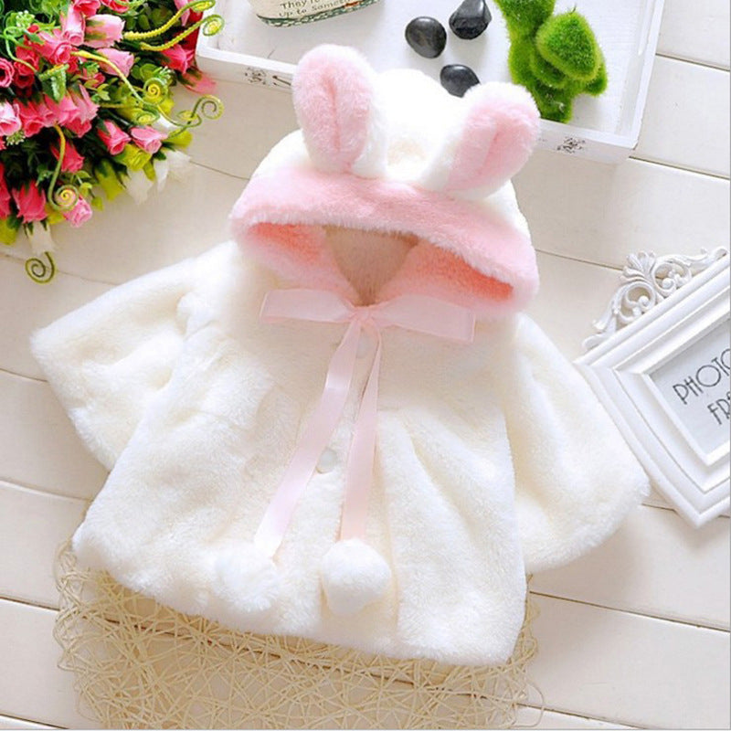 Ju Ju Jam Pink Rabbit Hooded Coat - A must-have for your child's wardrobe, combining warmth, comfort, and irresistible cuteness