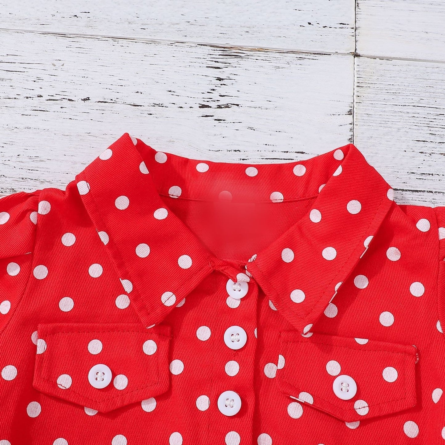 Polka Dot Baby Girls Dress with Jacket and Headband