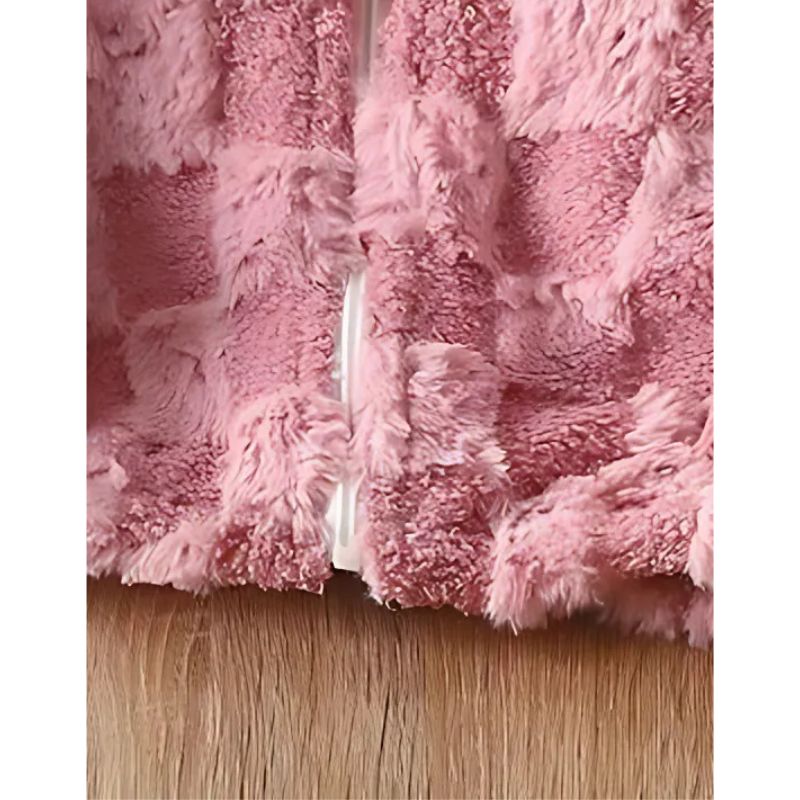 Ju Ju Jamβs Cuddly Checkered Jacket β lightweight, fashionable, and designed for comfort during cool days.