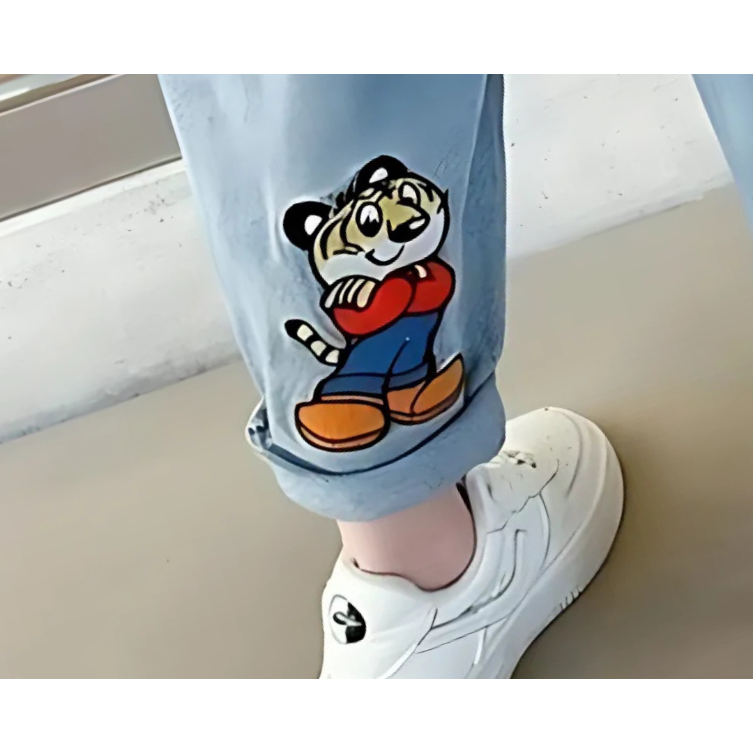 Ju Ju Jam Tiger Swag Boys Jeans featuring cool tiger design and comfy fit