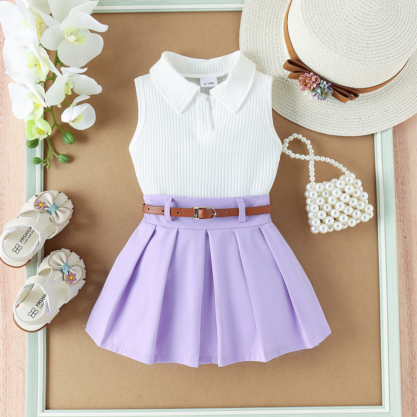 Sana Cool Baby Girls Skirt and Top Set