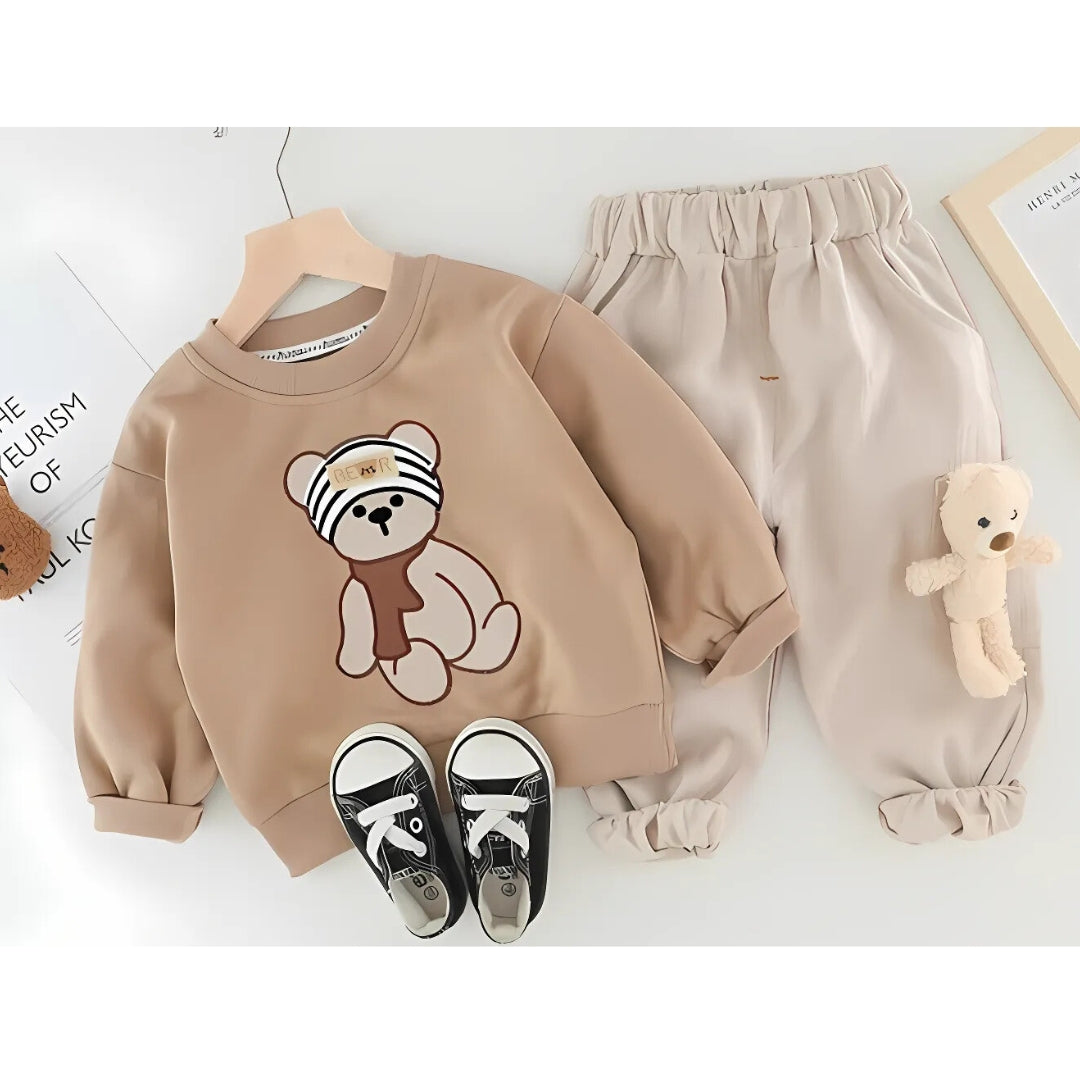 Ju Ju Jam boys autumn set – warm toddler outfit with cute 3D bear design