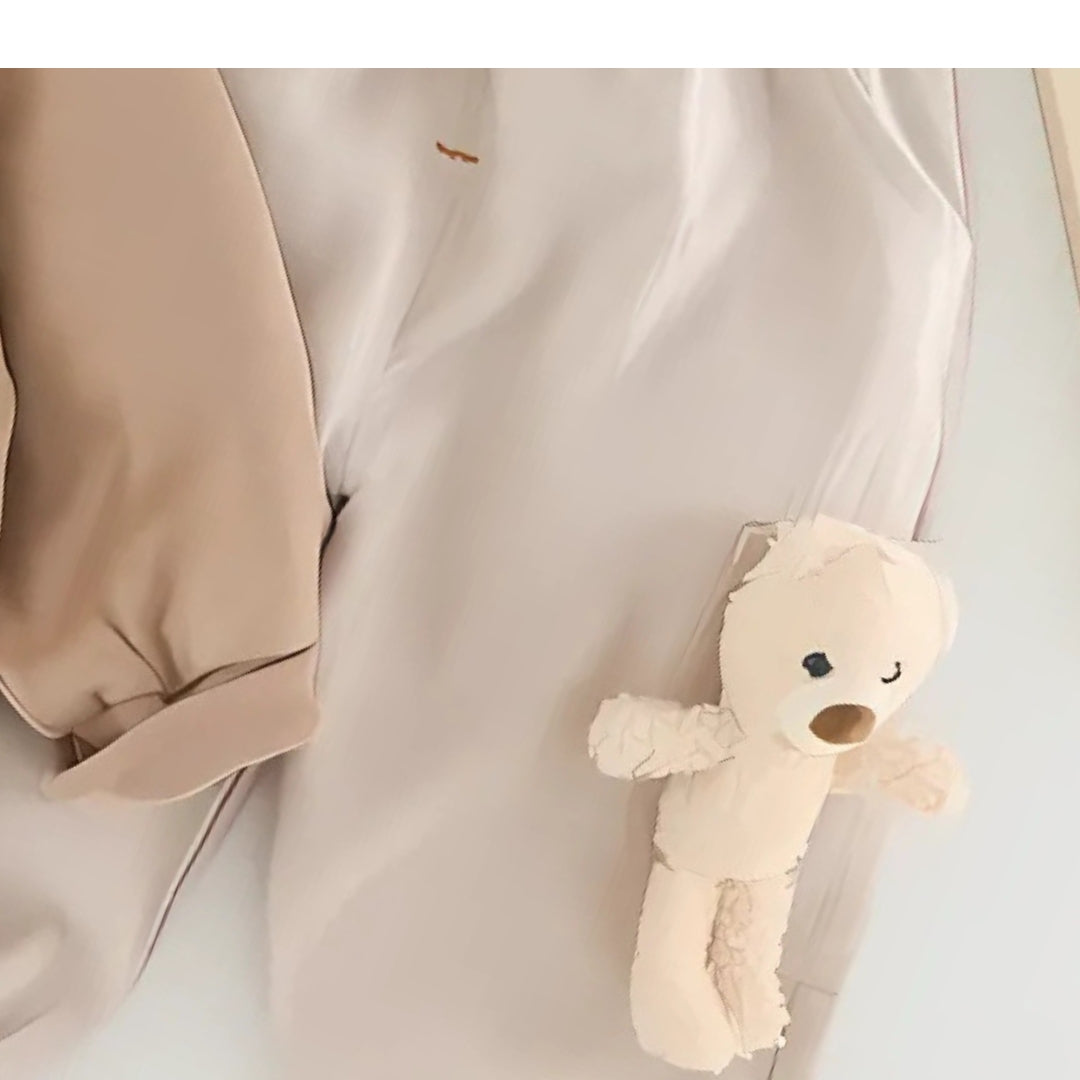 Ju Ju Jam toddler boys outfit – cozy 3D bear attached autumn clothing set