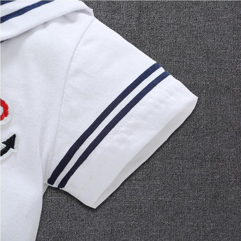 Navy Baby Girls and Boys Sailor Romper