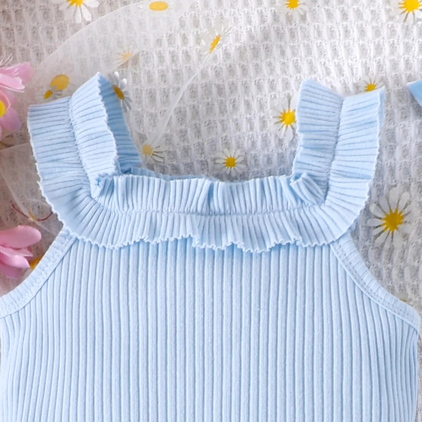 Pastel Baby Girls Romper Set with Headbow