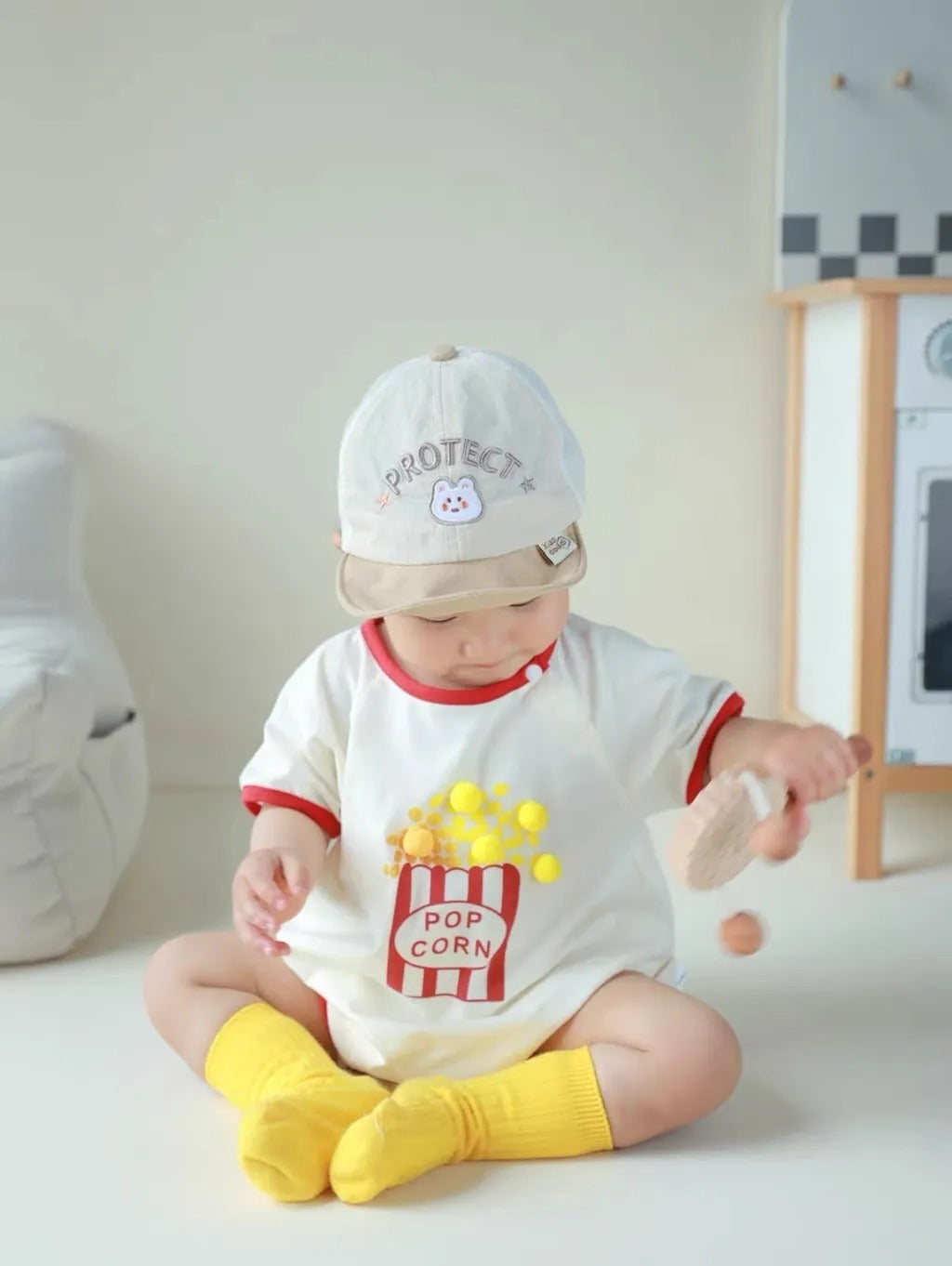 Popcorn 3D Baby Boys and Girls Romper
