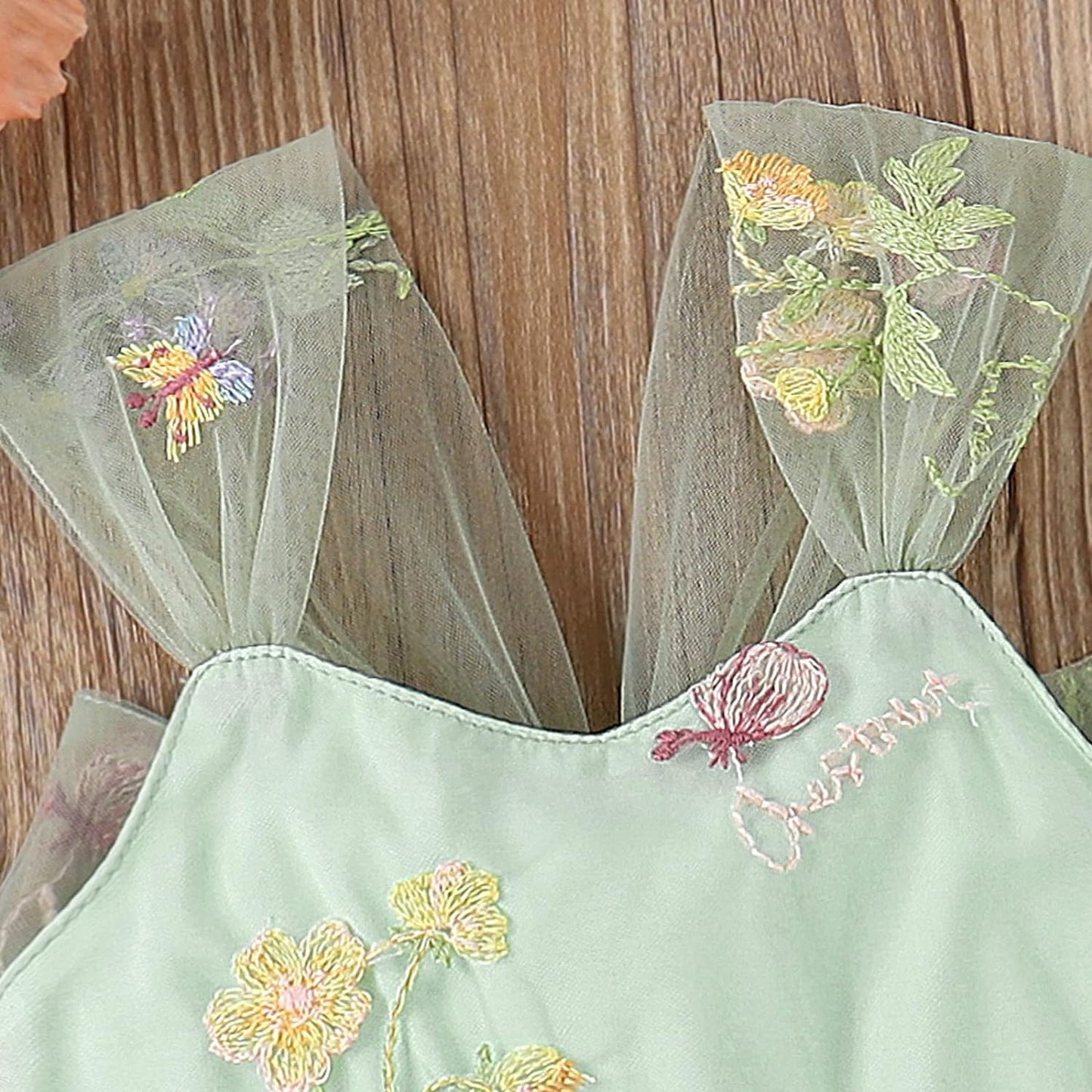 Adorable Flower Embroidered Romper Dress - Perfect for Little Fashionistas by Ju Ju Jam