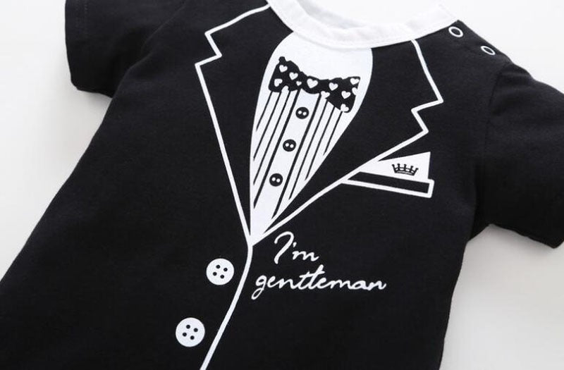 Gentleman Tux Baby Boys Romper