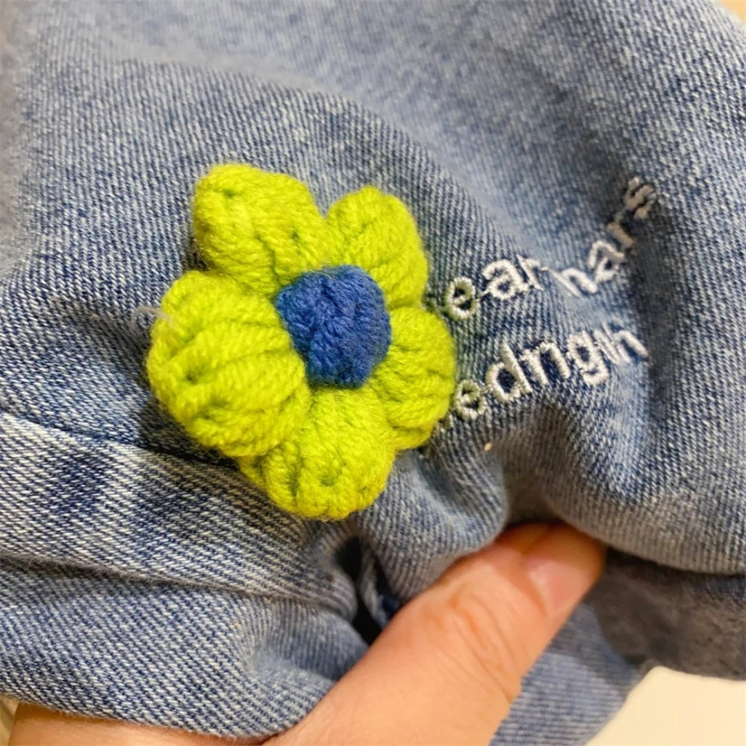 Embellished girls jeans with bold 3D flowers β Ju Ju Jam toddler denim for everyday wear