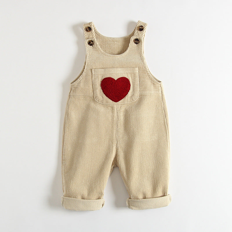 Charming Corduroy Love Embroidered Jumpsuit - Ju Ju Jam Brand