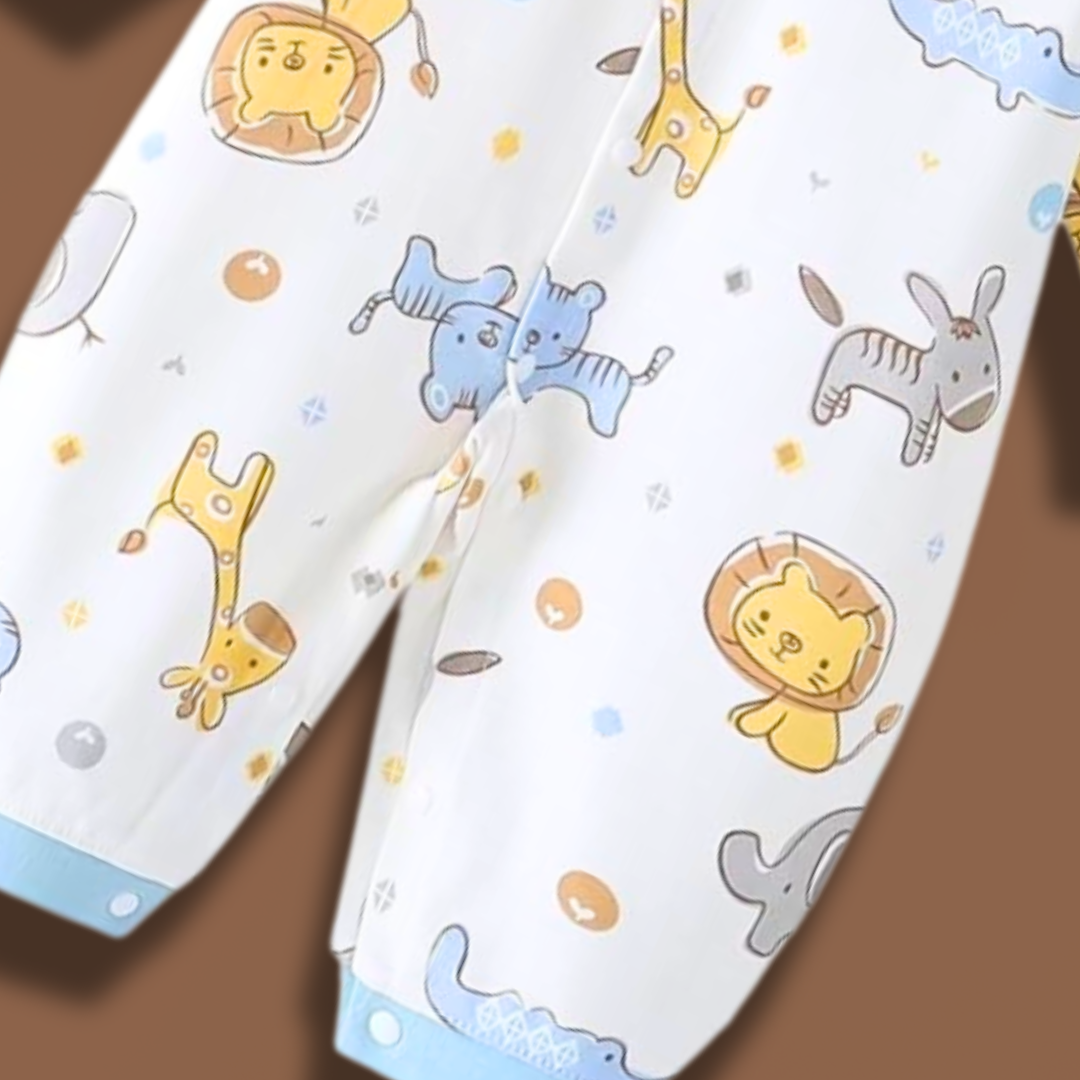 Animal-themed baby romper for boys and girls – Ju Ju Jam’s comfy and stylish Animal Love romper.