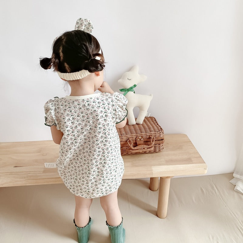 Baby girl romper with elastic hairband – stylish and snug babywear from Ju Ju Jam