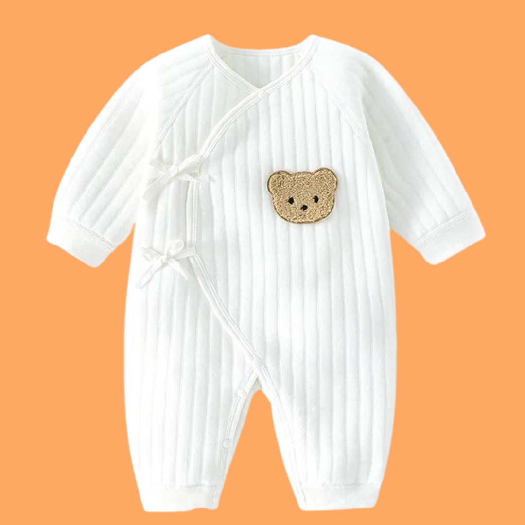 Side Knot Cute Baby Jumpsuit (100% Cotton) - Main Image