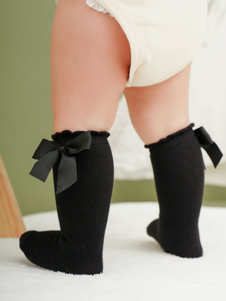 Ballet-inspired baby girl socks – Ju Ju Jam solid socks for newborns and toddlers.