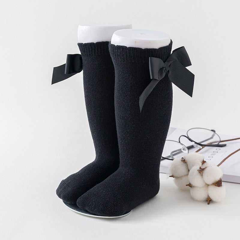 Soft and breathable ballet socks for baby girls – Ju Ju Jam solid color infant socks.
