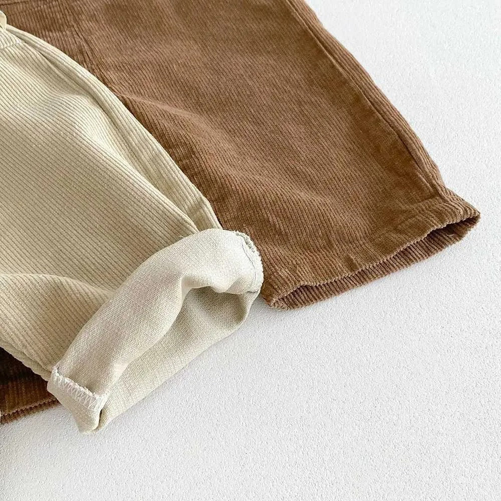 Stylish baby corduroy jumpsuit with bear details β perfect for boys and girls β Ju Ju Jam