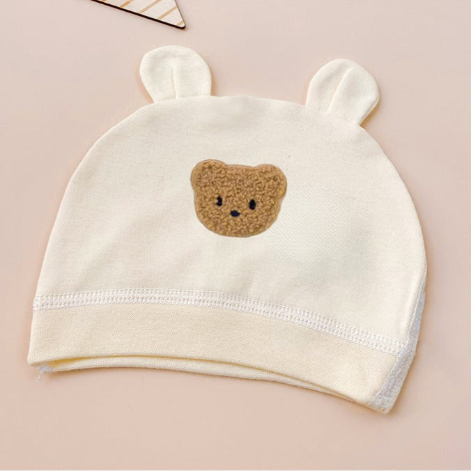 Bear-themed baby hat – Ju Ju Jam cozy cap with bear ears for infants and toddlers.