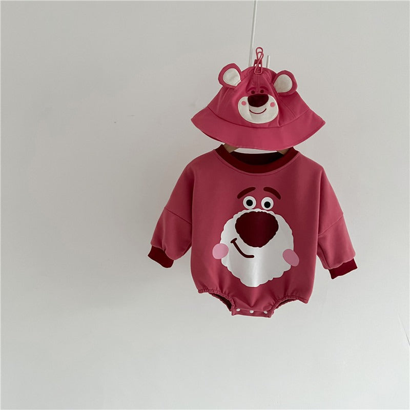 3-piece Bearberry baby outfit set with romper, beanie hat, and socks β Ju Ju Jam unisex wear
