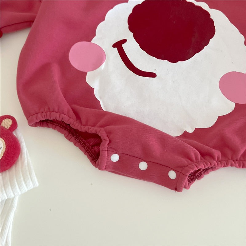 Newborn Bearberry romper set with soft hat and matching socks β perfect baby gift β Ju Ju Jam