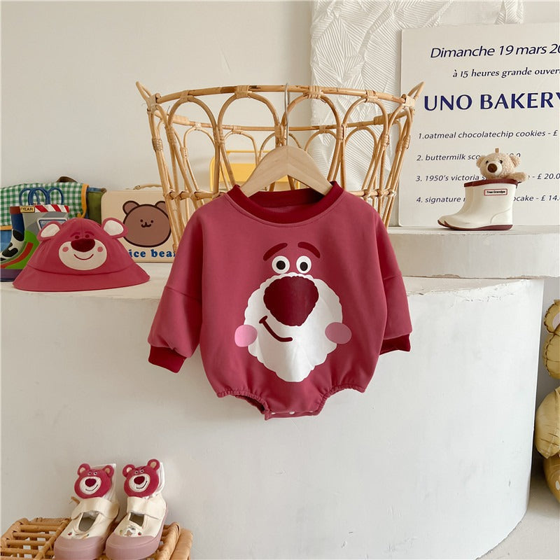 Ju Ju Jam unisex baby romper, hat, and socks set in adorable Bearberry design