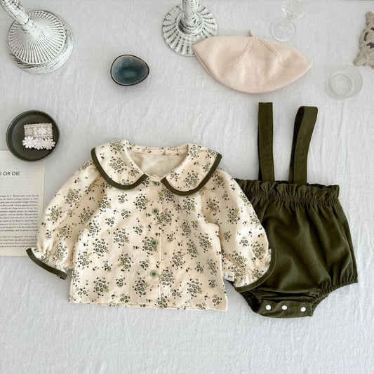 Bella Two Piece Baby Girls Romper Set by Ju Ju Jam β adorable and comfy romper outfit for infants and toddlers.