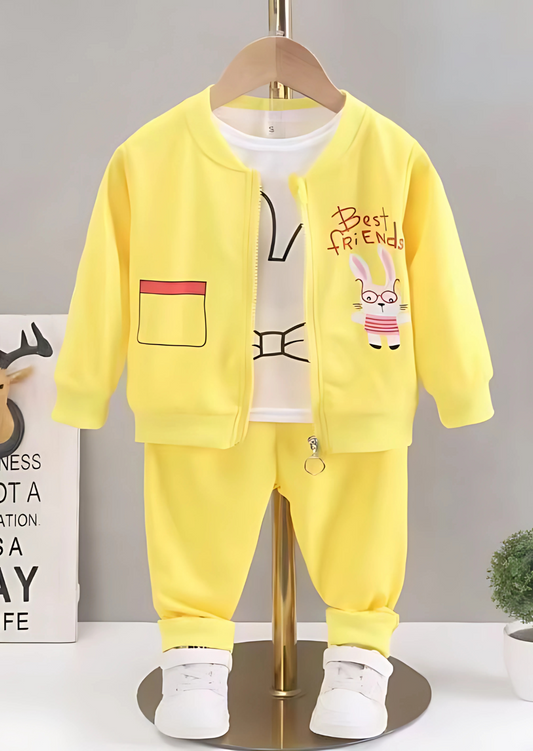Ju Ju Jam Best Friend Three-Piece Yellow Girls Set β cheerful and stylish outfit
