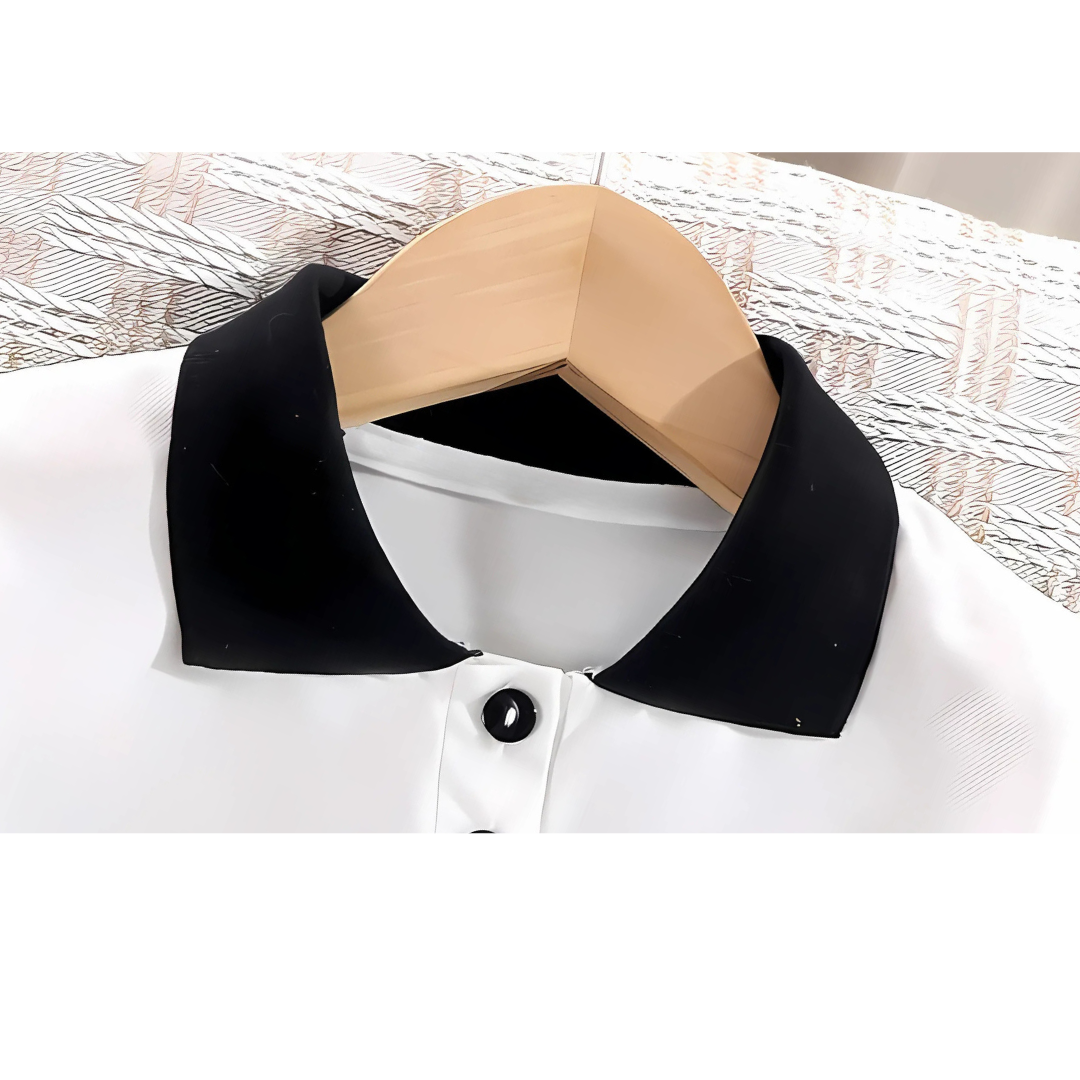 Ju Ju Jam toddler boys collared t-shirt β black body with white collar design