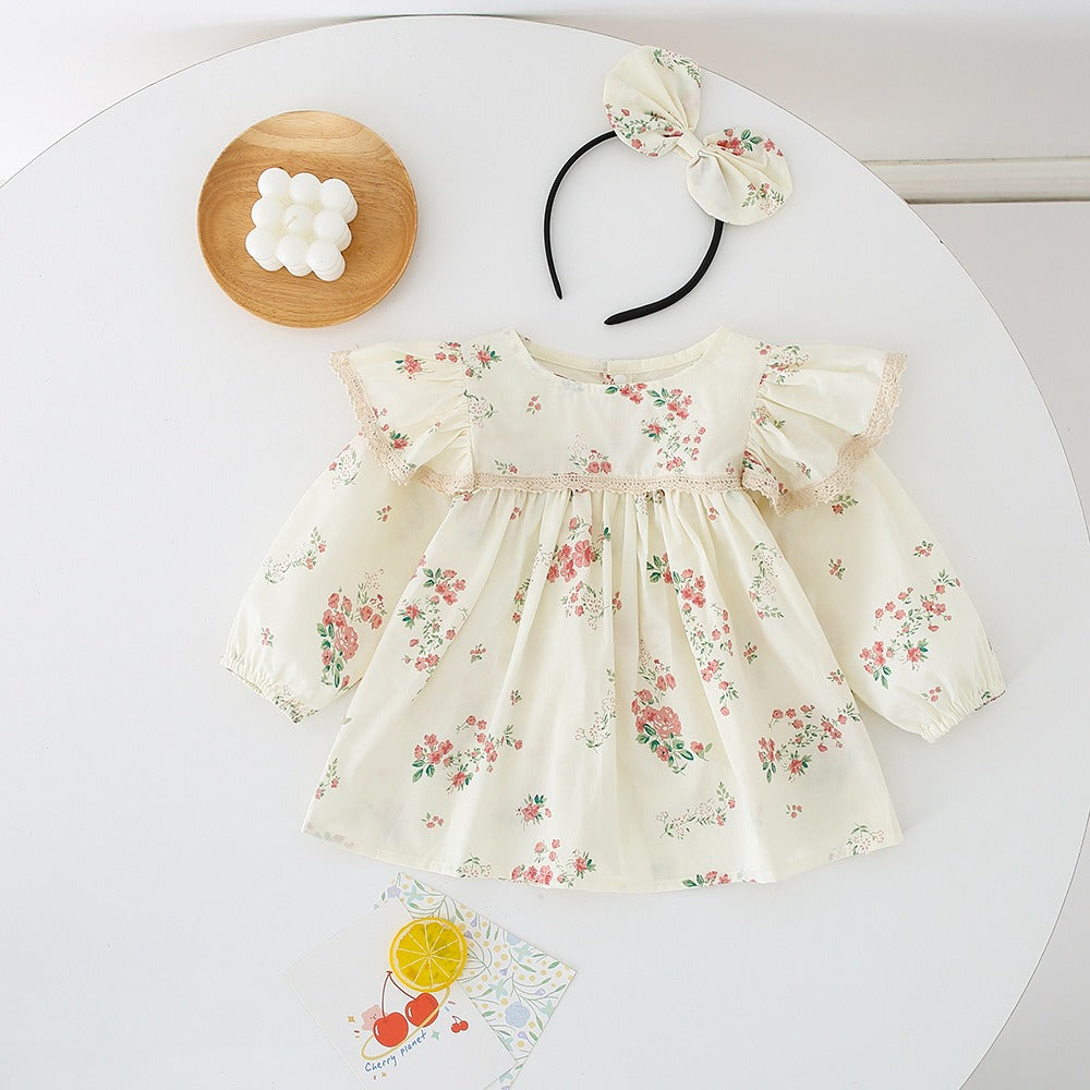 Ju Ju Jam Blossom & Bow girls matching romper and dress set for babies and toddlers