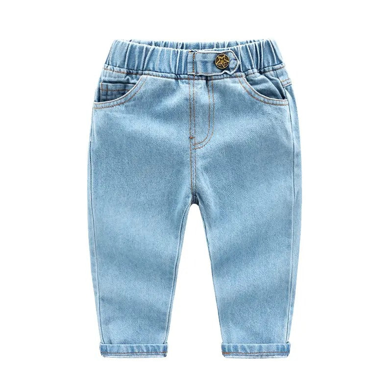 Blue boys solid denim jeans – Ju Ju Jam kidswear collection