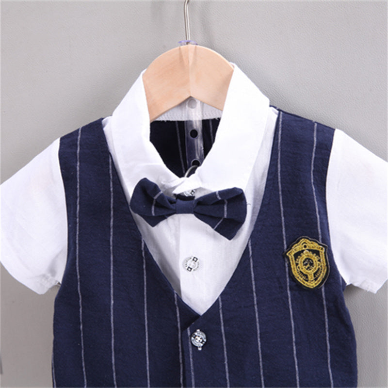 Stylish boys formal set – Ju Ju Jam waistcoat and bow attached outfit for toddlers