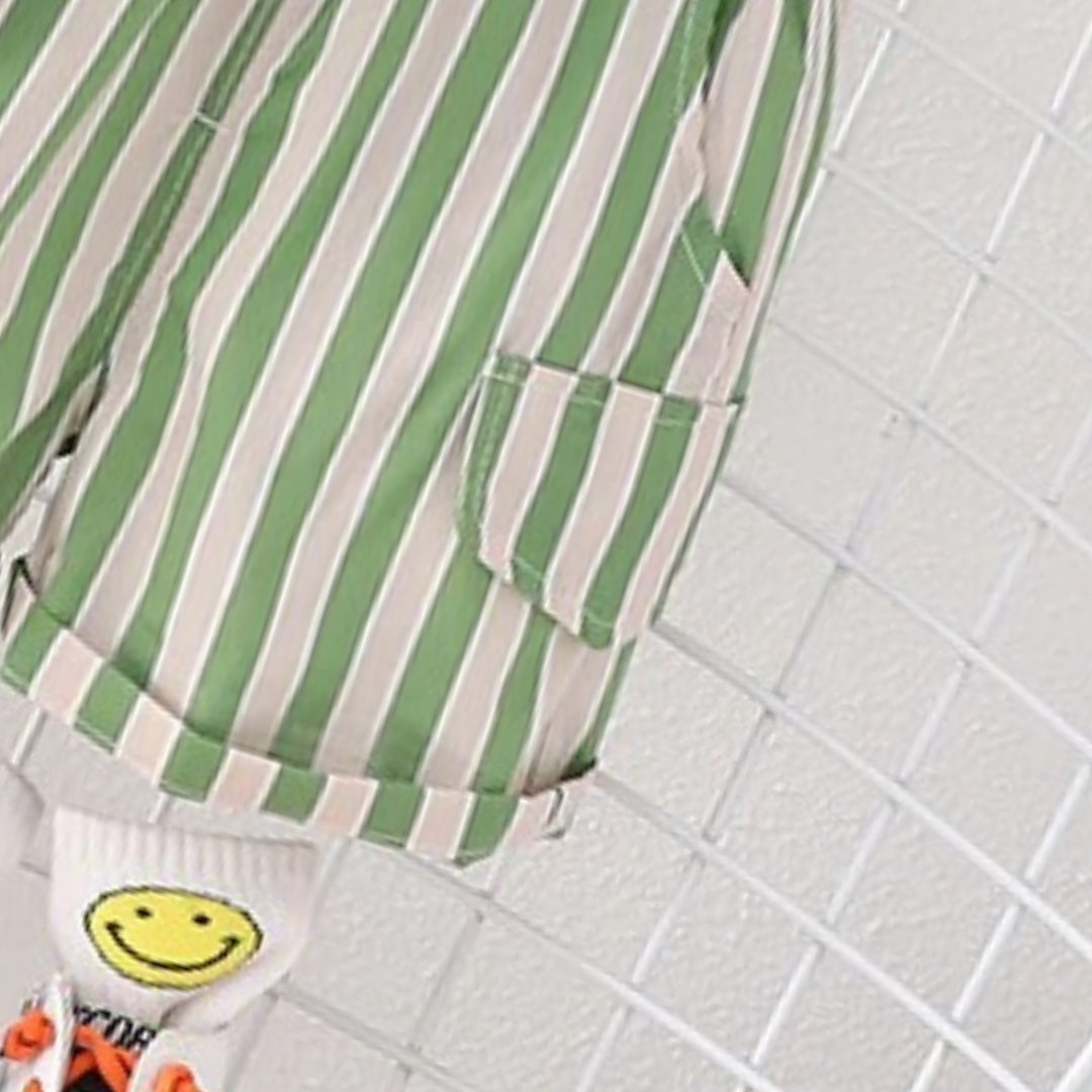 Ju Ju Jam boys summer co-ord – lightweight vertical striped matching set