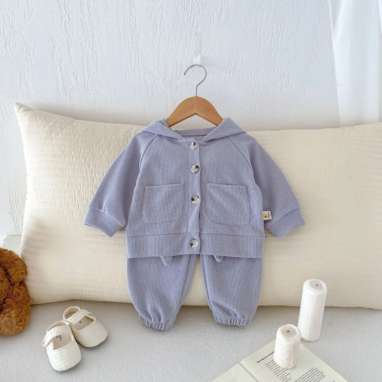 Adorable baby outfit with bunny hoodie – Ju Ju Jam Bunny Hood co-ord for boys and girls.