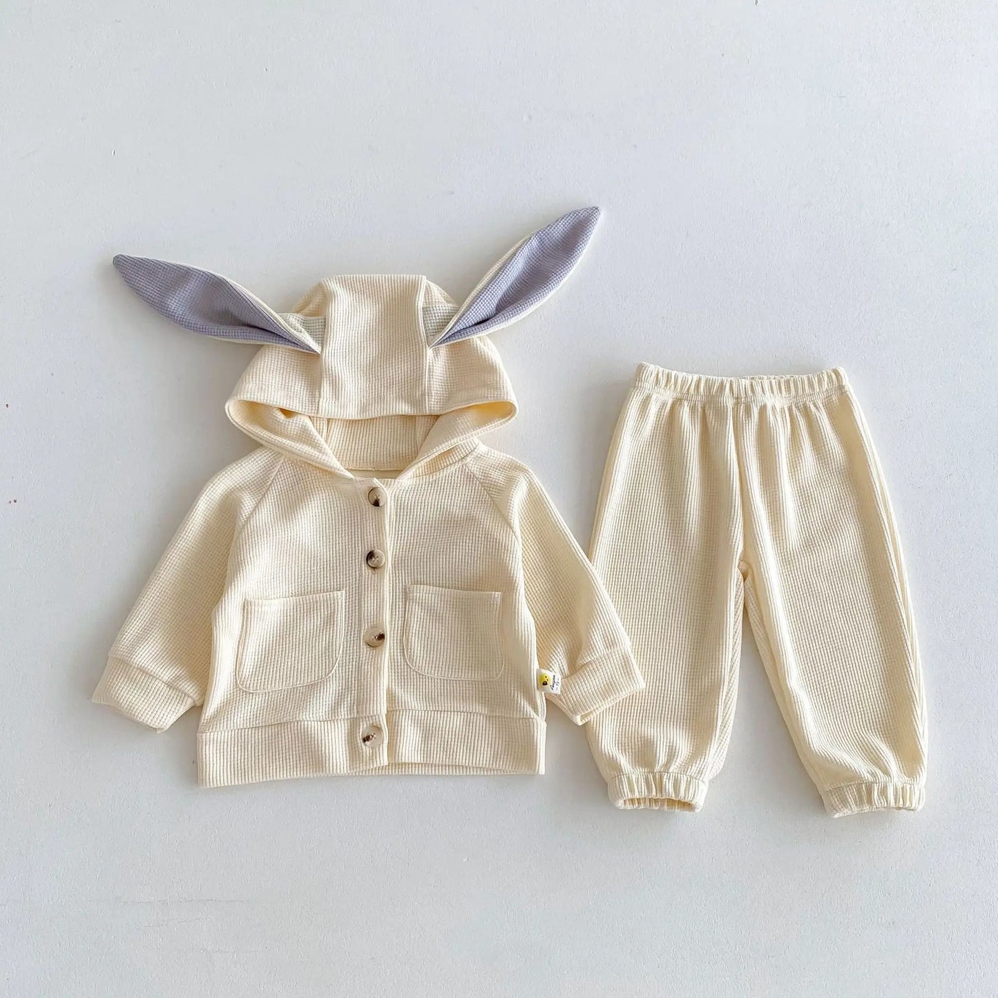 Ju Ju Jam unisex baby co-ord set with bunny hood – adorable two-piece outfit for boys and girls.