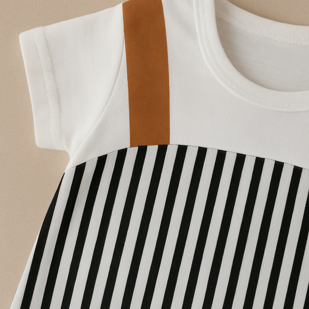 Ju Ju Jam unisex baby romper with classic stripe pattern