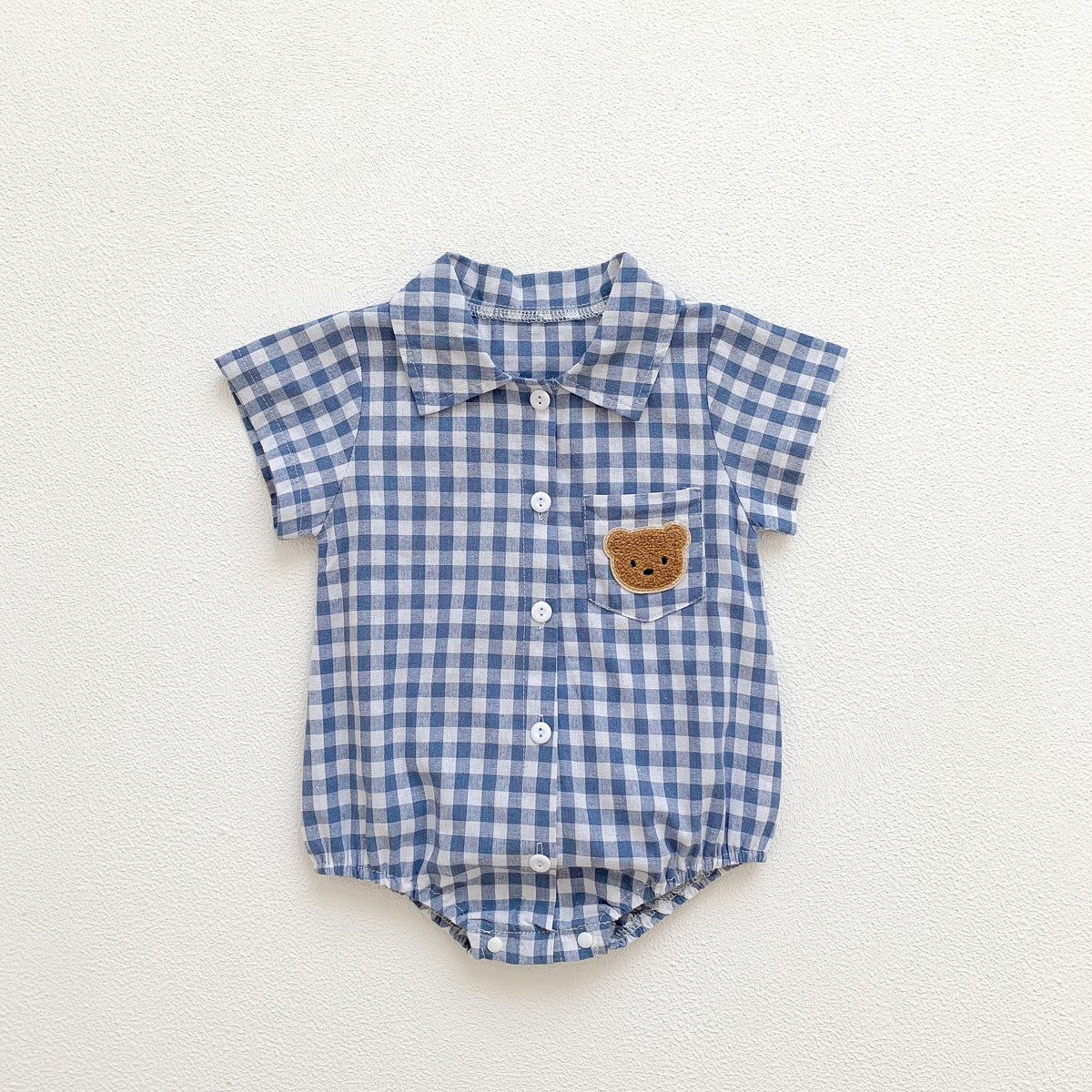 Adorable Checkered Baby Romper by Ju Ju Jam