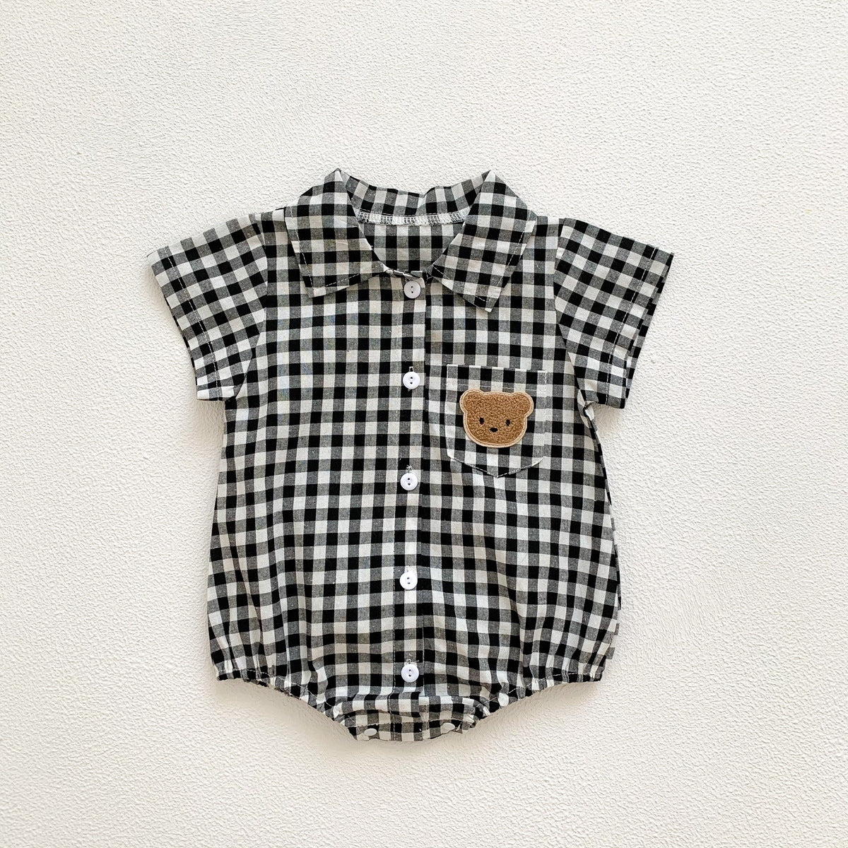 High-Quality Baby Romper with Checkered Pattern