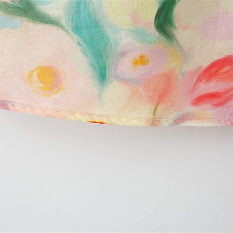 Ju Ju Jam floral toddler dress with multi-colored blooms and sling bag