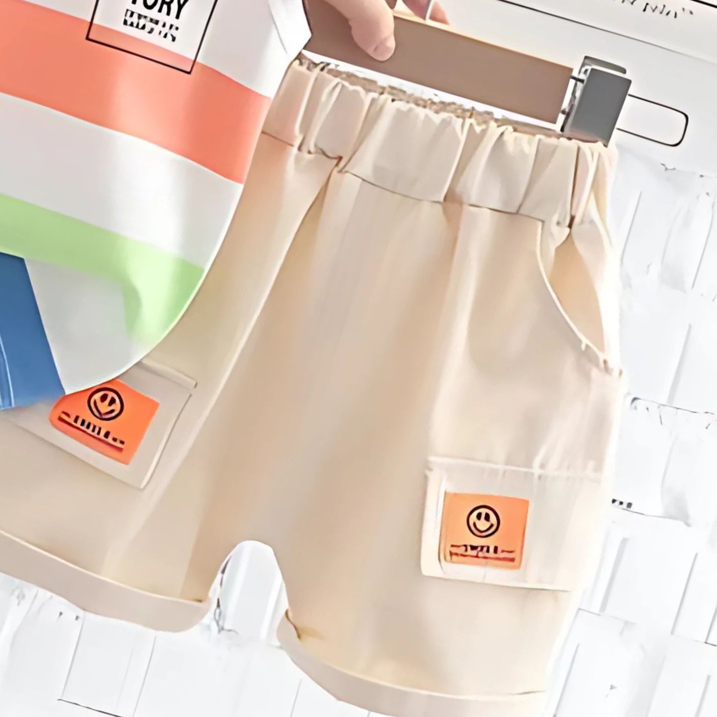 Ju Ju Jam toddler boys summer wear with bright striped design