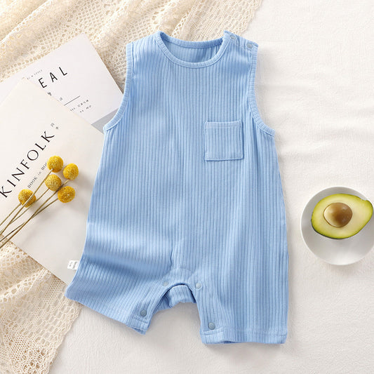 Comfy Blue Baby Boy and Girl Romper - Ju Ju Jam Baby and Kids Wear