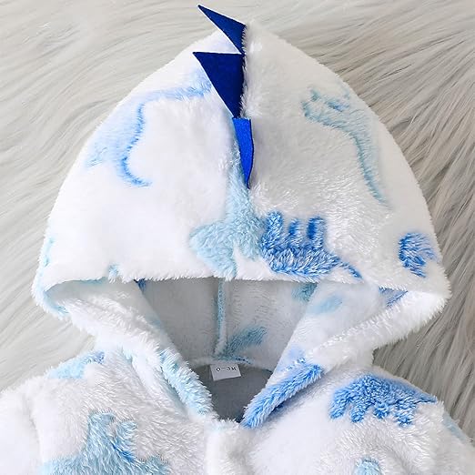 Warm and comfy fleece dinosaur jumpsuit for infants – Ju Ju Jam babywear