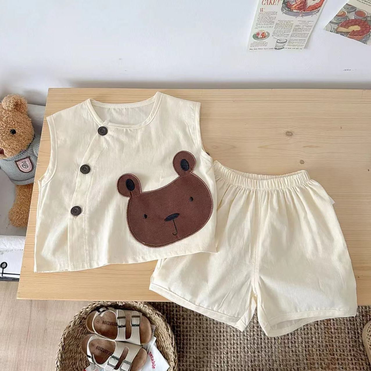 Ju Ju Jam Den sleeveless co-ord set β trendy and breathable outfit for baby and toddler boys.