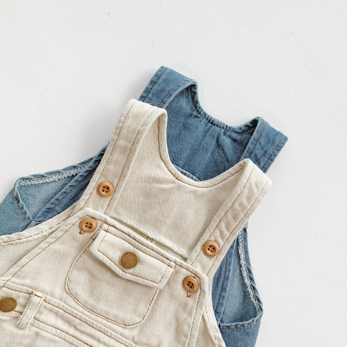 Baby boys and girls denim outfit – romper and cap combo for timeless everyday style from Ju Ju Jam.