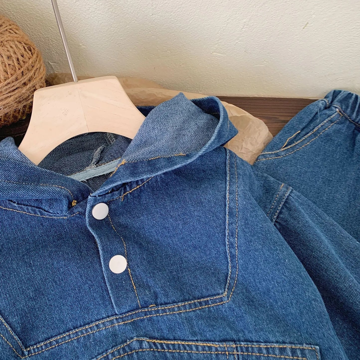 Casual denim baby sweatshirt and pants set – Ju Ju Jam kidswear