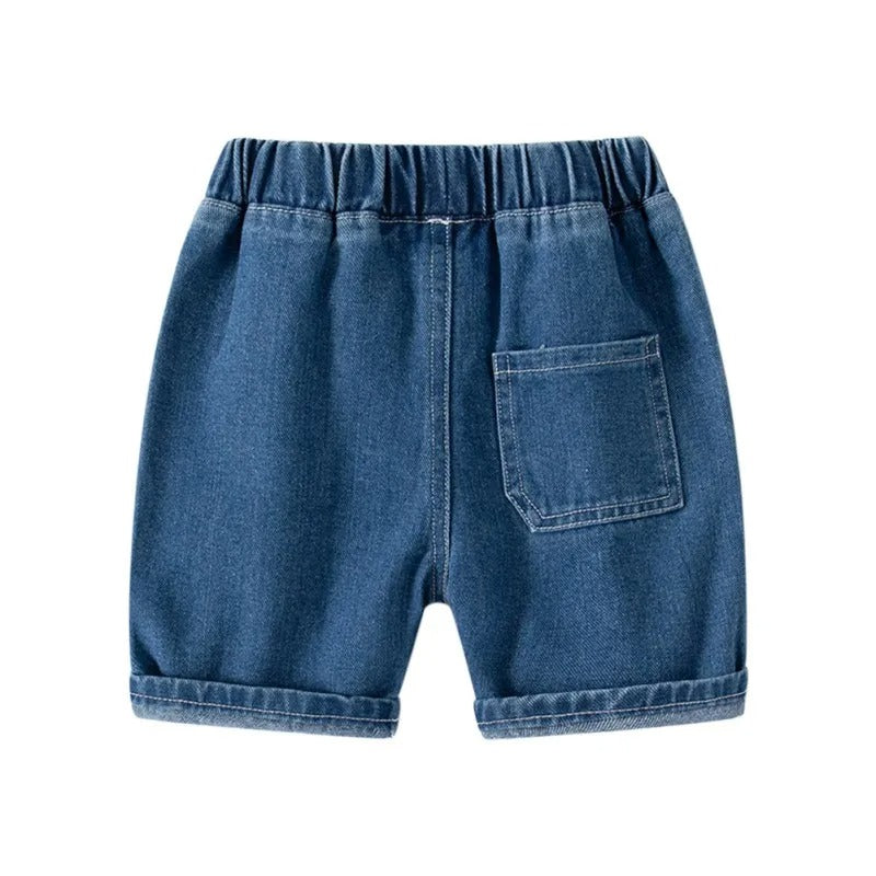 Ju Ju Jam boys denim shorts with cute dinosaur design