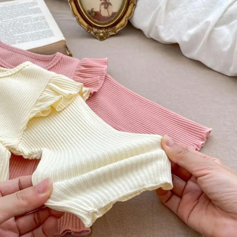 Close-up of detailing on Elegant European Styled Girls Set β premium kidswear by Ju Ju Jam