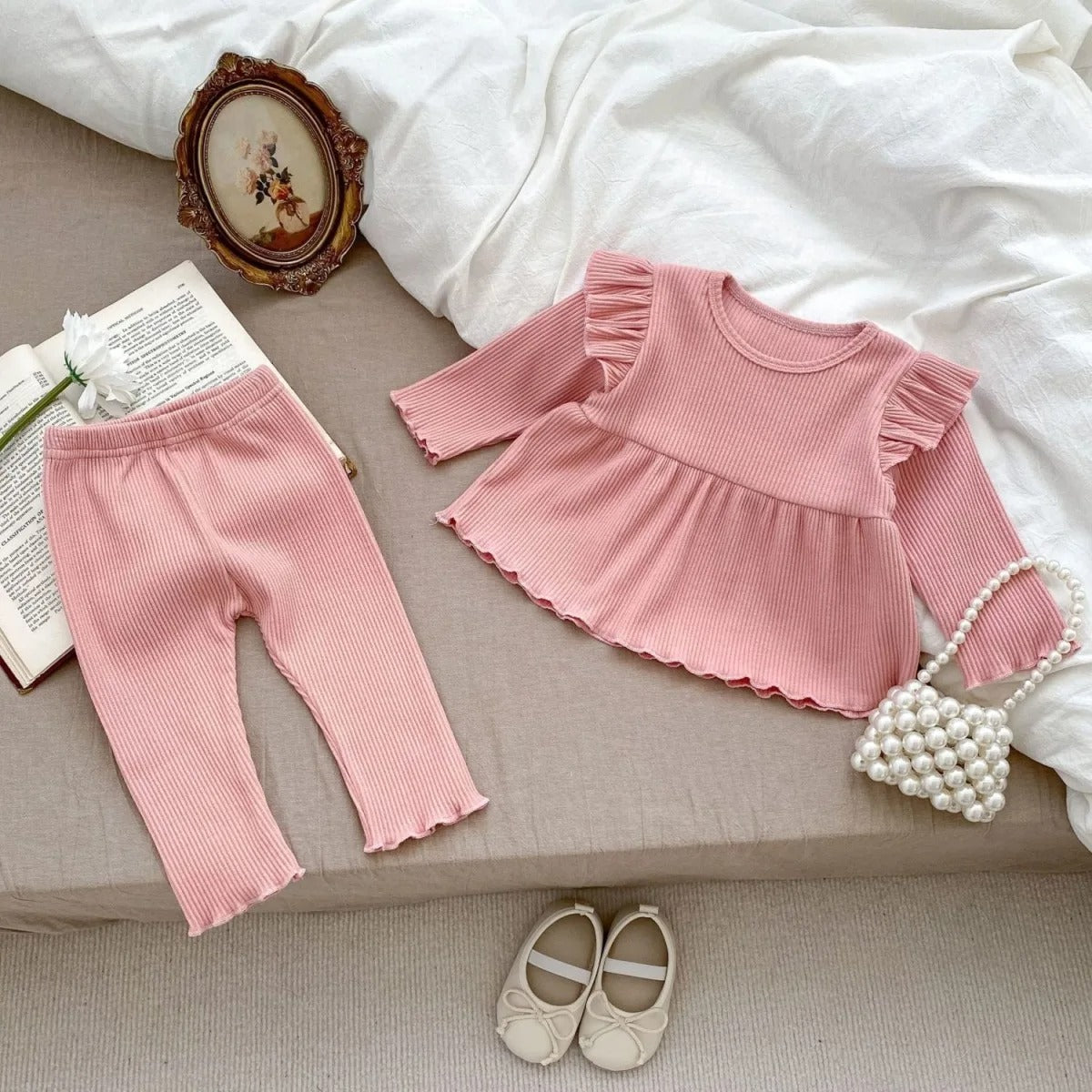 Ju Ju Jam girls outfit with European flair β two-piece set featuring top and matching bottoms