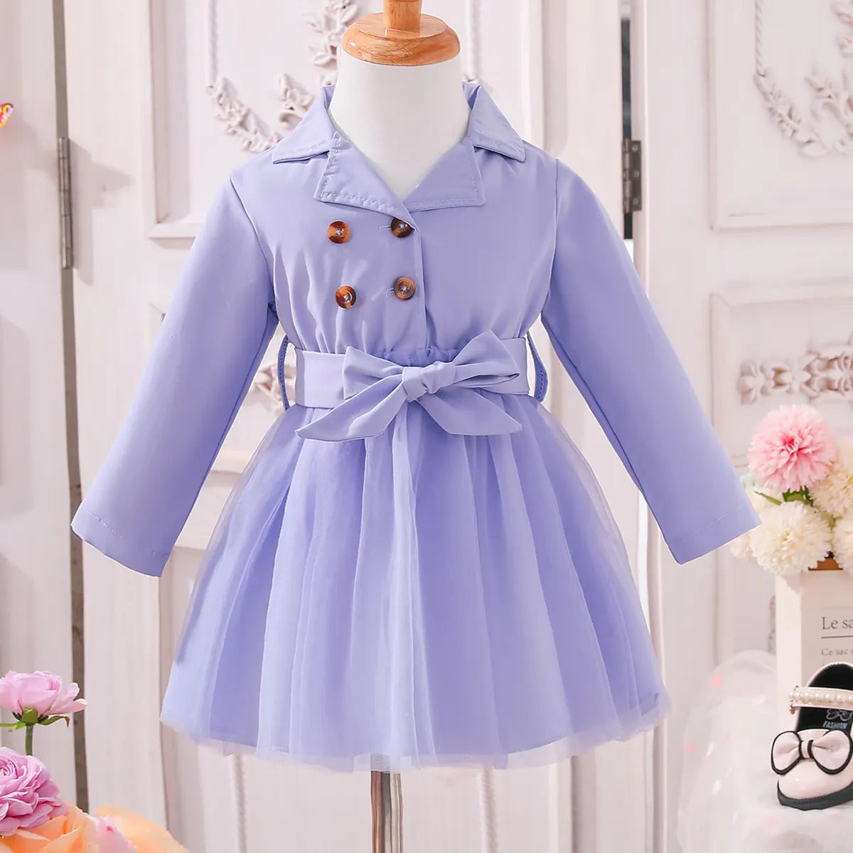 Lavender party dress for girls – Ju Ju Jam stylish and elegant toddler outfit