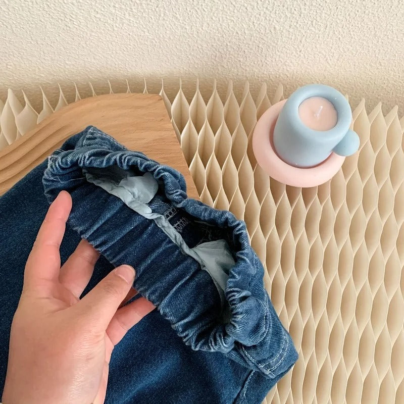 Girls straight cut jeans with colorful floral embroidery β Ju Ju Jam fashion wear