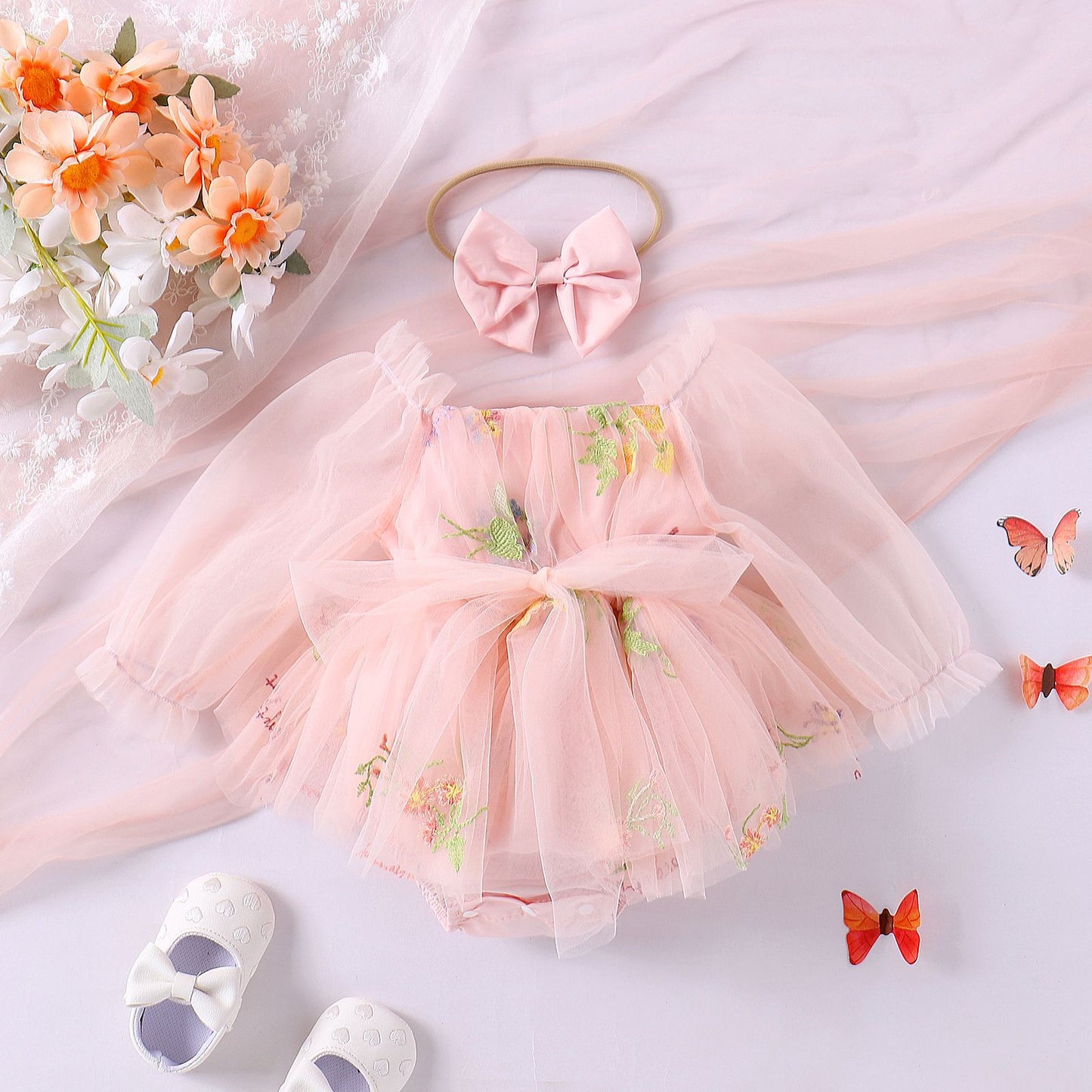 Adorable Ju Ju Jam Fall Embroidered Rompers for Children