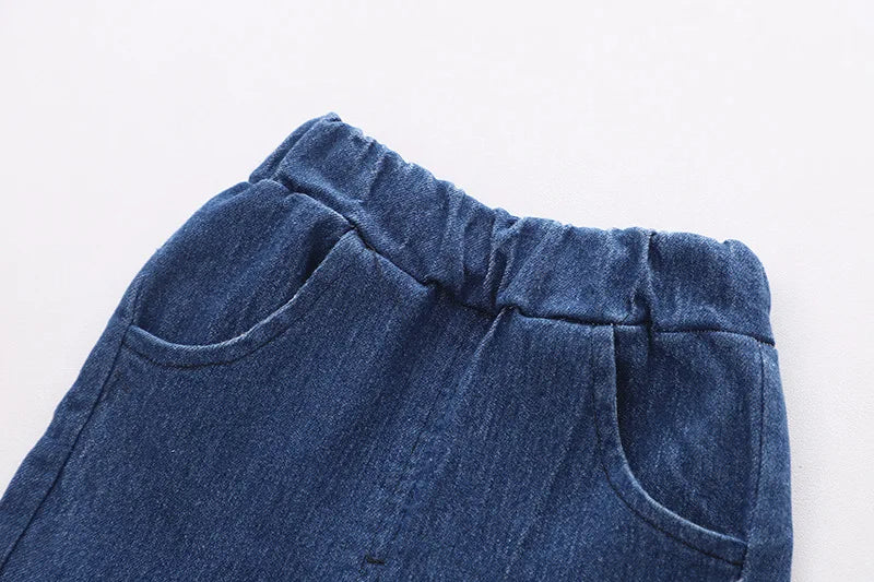 Ju Ju Jam flower-patterned top and flare jeans set for girls